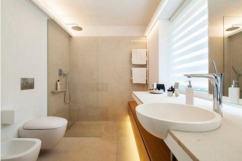 Diseño interior de un baño combinado - foto