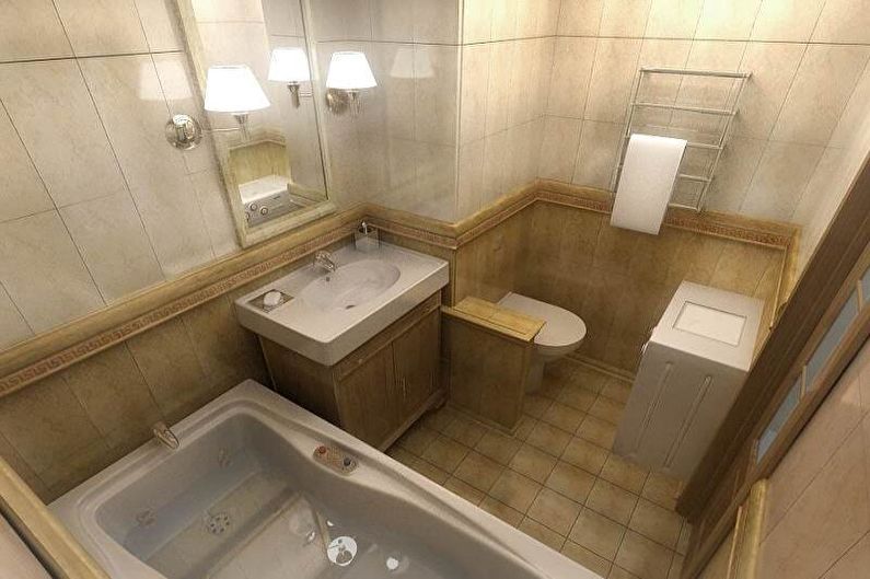 Aménagement intérieur d'une salle de bain combinée - photo