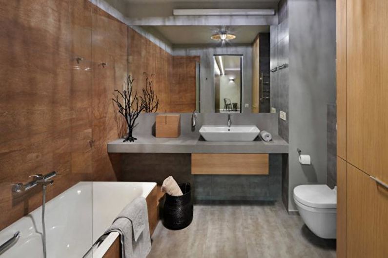 Diseño interior de un baño combinado - foto