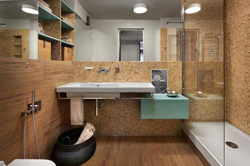 Diseño interior de un baño combinado - foto