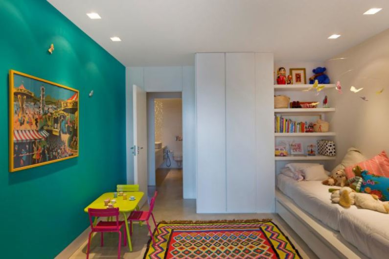 Design de interiores de quarto infantil em estilo mediterrâneo - foto