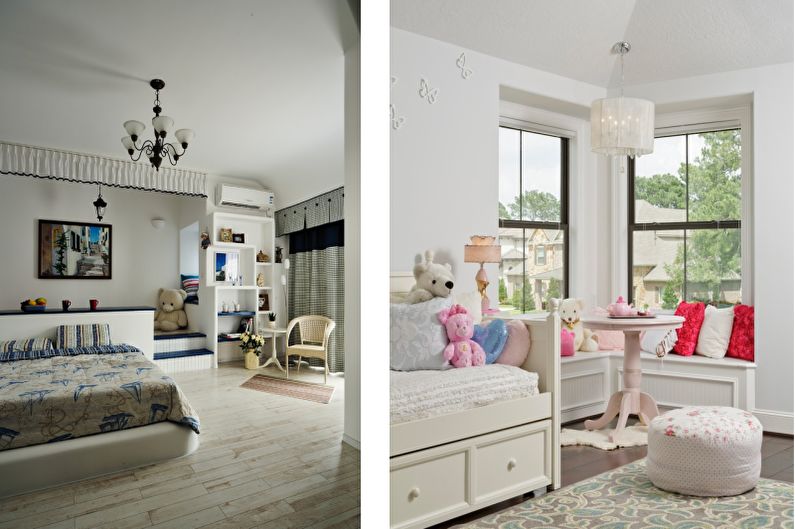 Diseño interior de la habitación infantil de estilo mediterráneo - foto