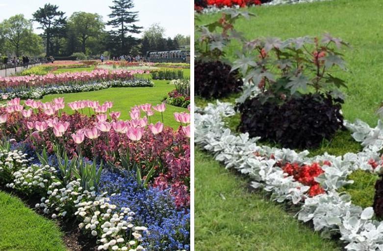 Rabatka - Blomsterrabatt på stugan, idéer för landskapsdesign