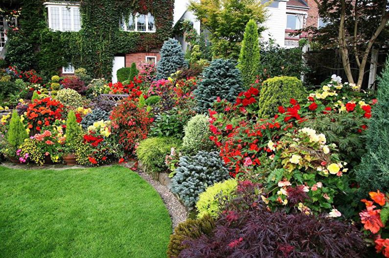 Mixborder - Parterre de fleurs au chalet, idées d'aménagement paysager