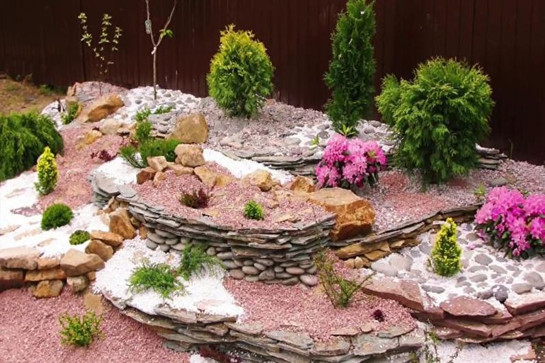 Stone Garden - Flowerbed in het huisje, ideeën voor landschapsontwerp