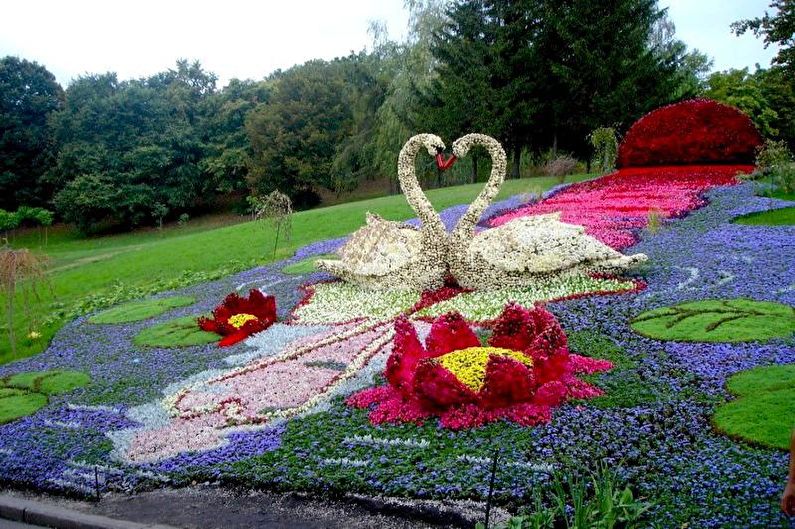 Parterres de fleurs multidimensionnelles - Parterre de fleurs au chalet, idées d'aménagement paysager