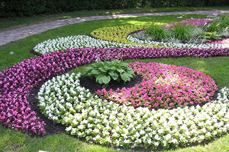 Multidimensionel blomsterbed - Blomsterbed i hytten, ideer til landskabsdesign