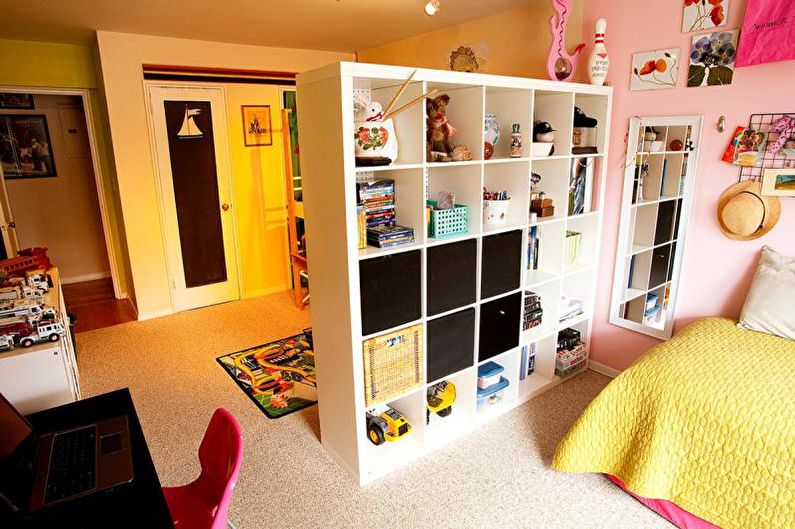 Sala de zonificación para dos niños: diseñe una habitación para un adolescente