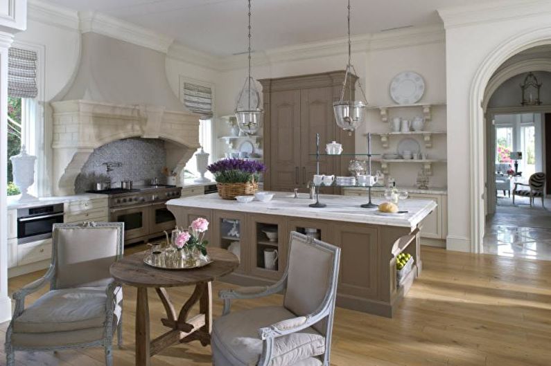 Interior design of a kitchen studio - photo