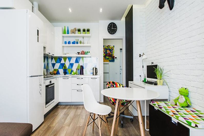 Diseño interior de un estudio de cocina - foto