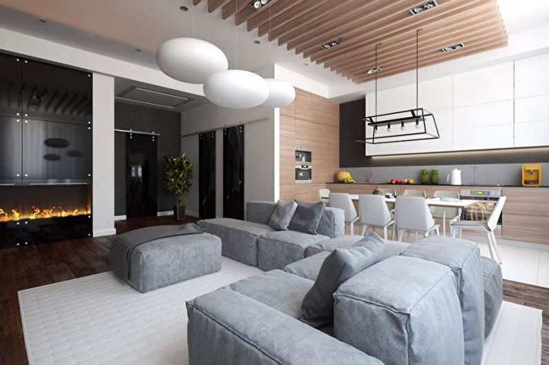 Sala - Projete um apartamento em estilo moderno