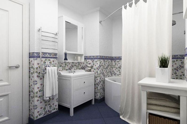 Banyo - Provence tarzı daire tasarımı