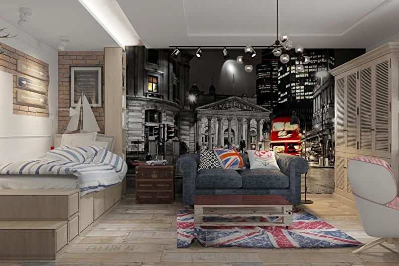 Loft Style Teenage Boy Room - Interieurontwerp