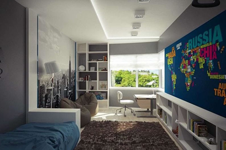 Chambres de design d'intérieur pour un adolescent - photo