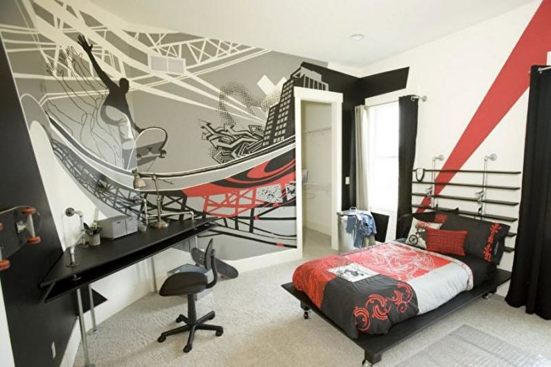 Interior design rooms for a teenage boy - photo