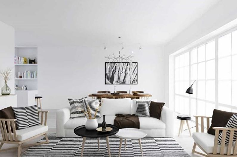 Salon - Design d'appartement de style scandinave