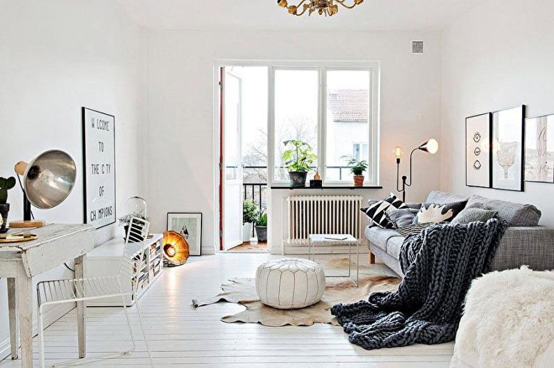 Scandinavisch stijl appartement interieur - foto