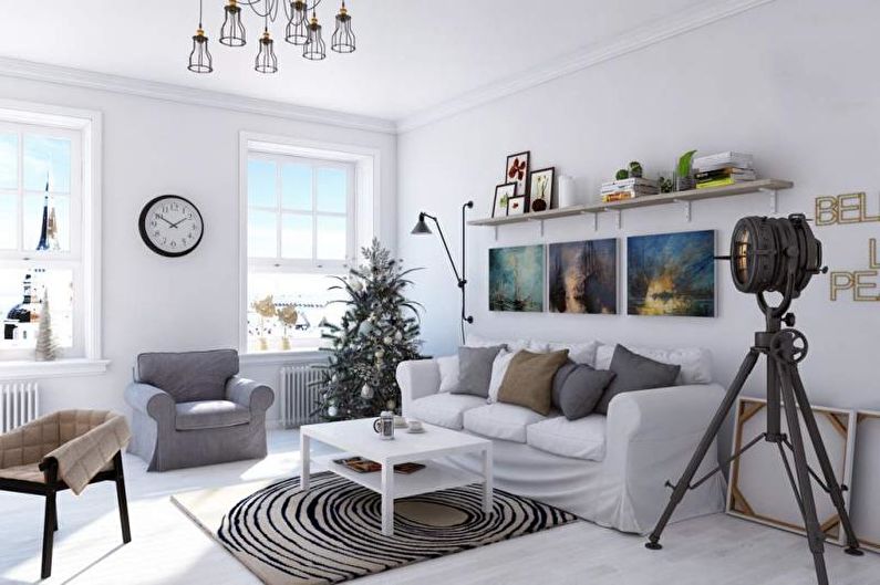 Scandinavisch stijl appartement interieur - foto