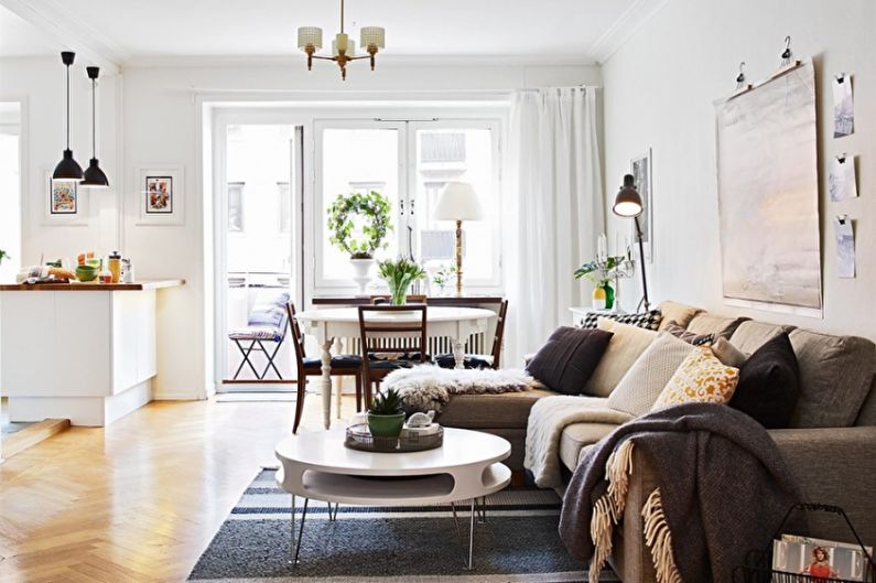 Scandinavisch stijl appartement interieur - foto