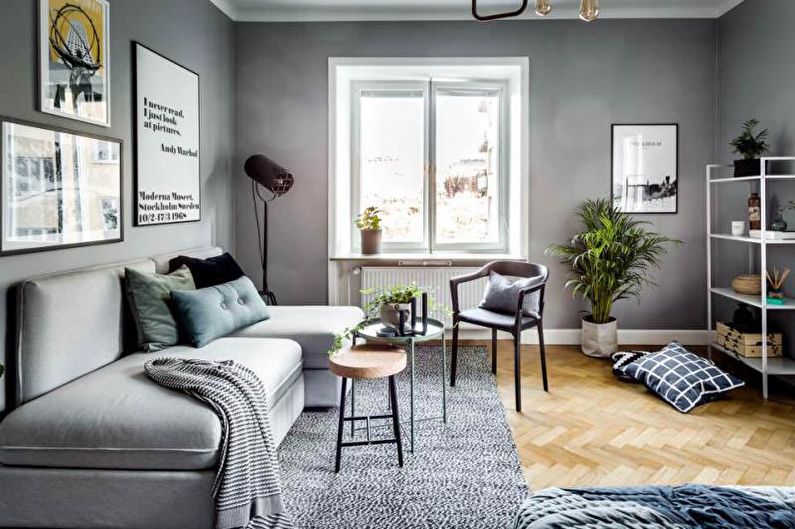 Scandinavisch stijl appartement interieur - foto