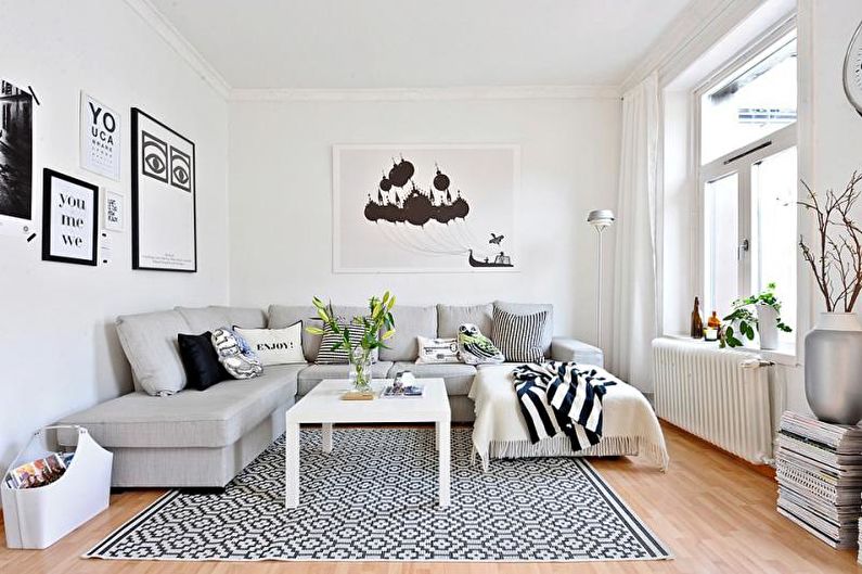 Scandinavisch stijl appartement interieur - foto