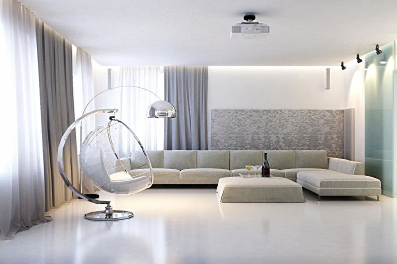 Minimalism style living room interior design - photo