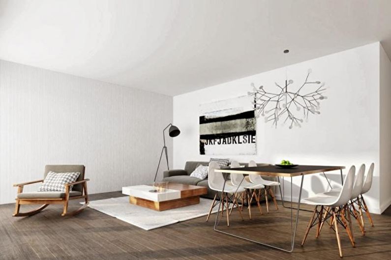 Minimalismo estilo sala design de interiores - foto