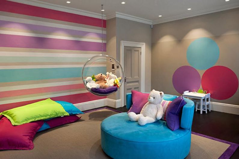 Interior design of a children's room in the style of minimalism - photo