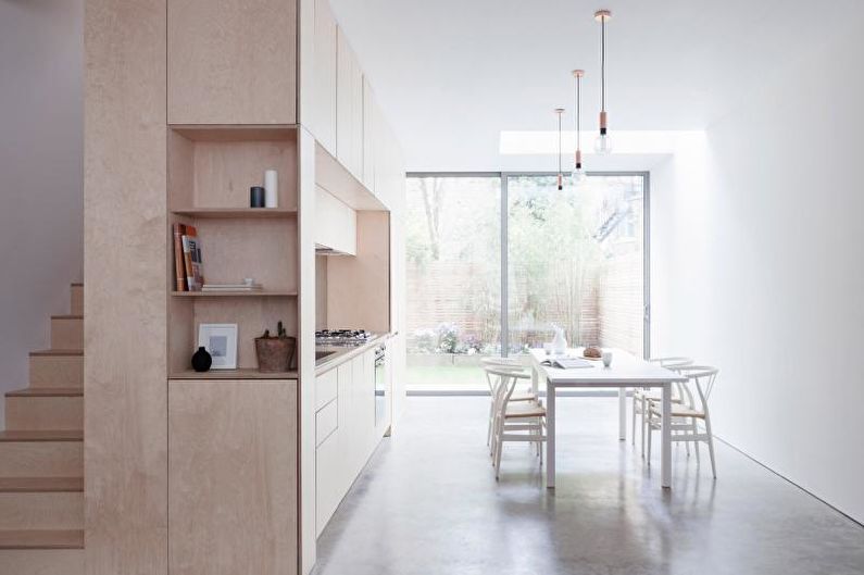 Cocina de diseño de interiores al estilo minimalista - foto