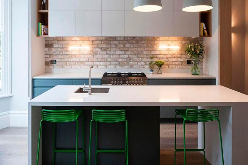 Cocina de diseño de interiores al estilo minimalista - foto