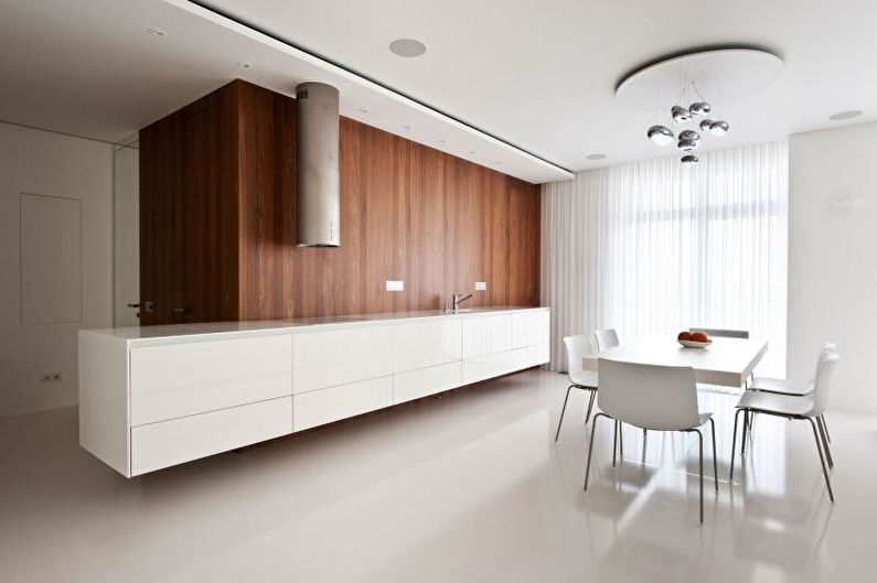 Interior design kitchen in the style of minimalism - photo