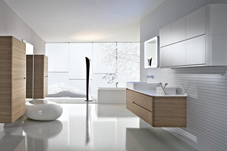 Minimalism style bathroom interior design - photo