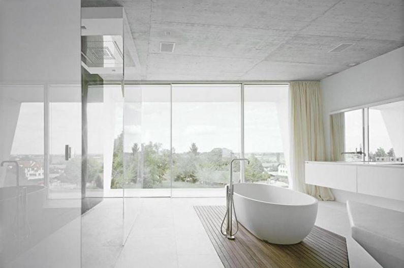 Interior design del bagno di stile di minimalismo - foto