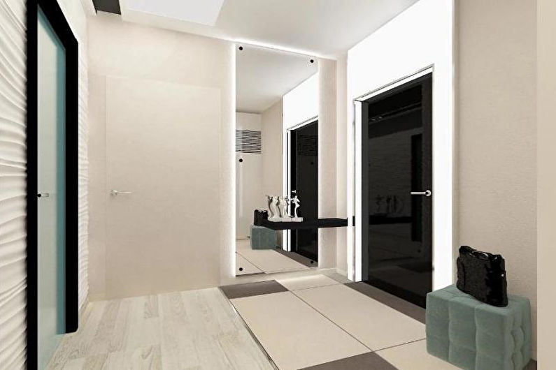 Design de interiores de corredor de minimalismo - foto