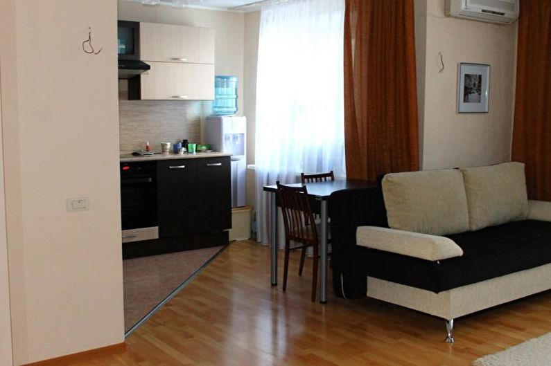 Projekt wnętrza apartamentu typu studio w Chruszczowie - zdjęcie