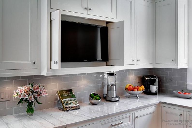 Electrodomésticos en el interior de la cocina: cómo elegir un color para la cocina