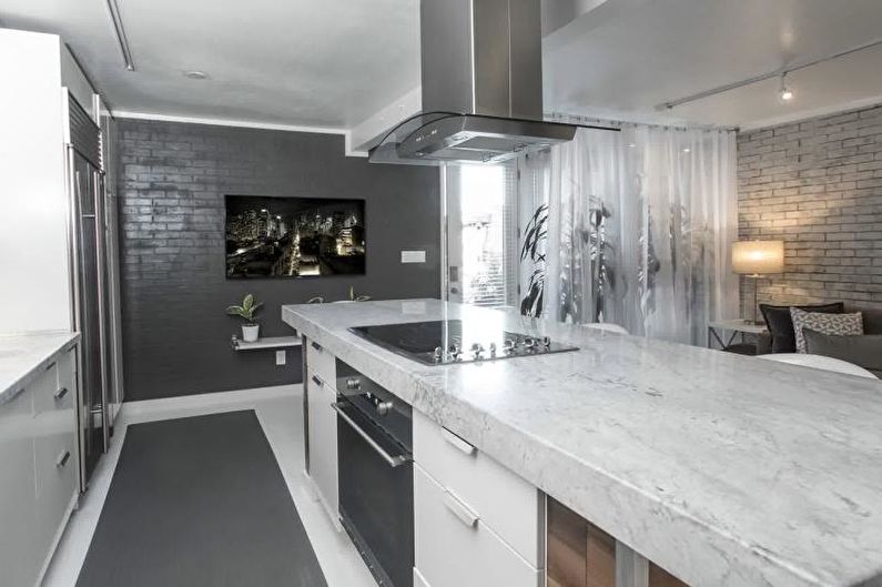 Gray Kitchen Design - Wall Decoration