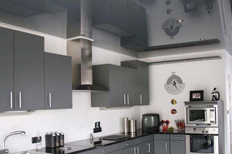 Grey Kitchen Design - Plafondafwerking