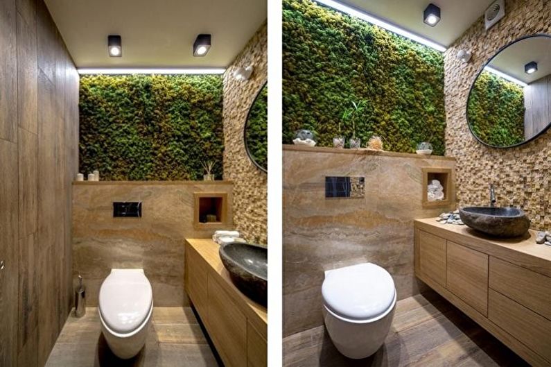 Small toilet in eco-style - Interior Design