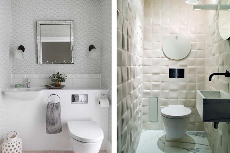 Witte kleine toilet - interieur