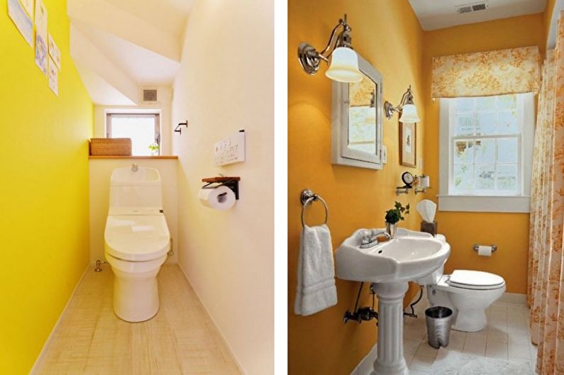 Yellow Small Toilet - Interior Design