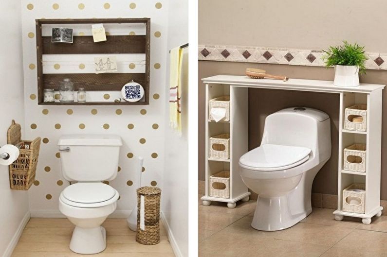 Conception de petites toilettes - éclairage et décoration