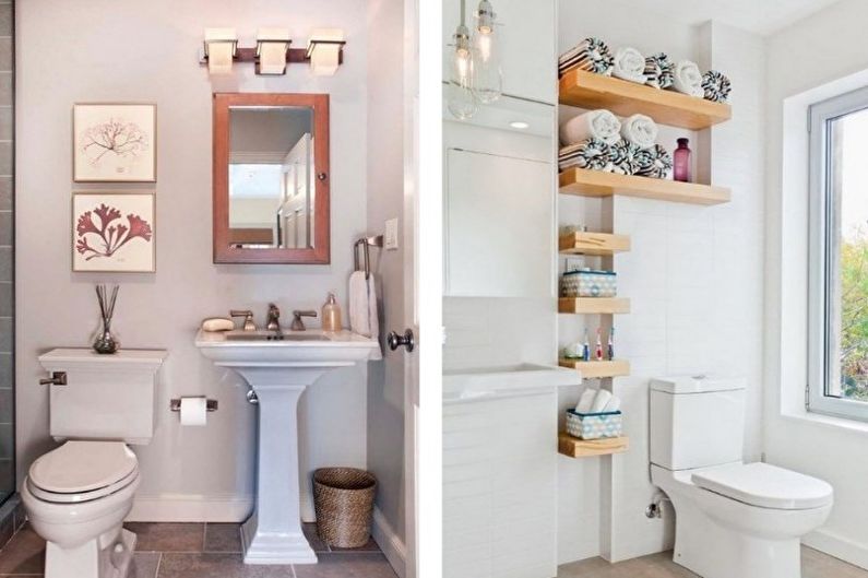 Interior design of a small toilet - photo