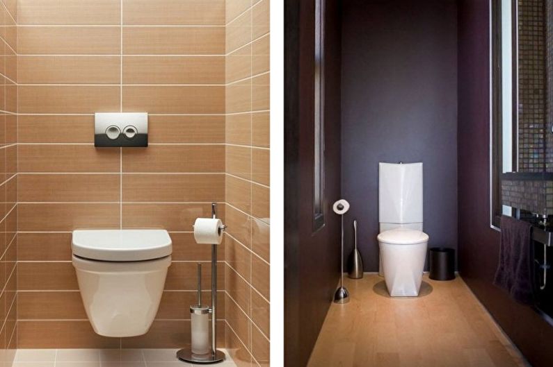 Indretningsdesign af et lille toilet - foto