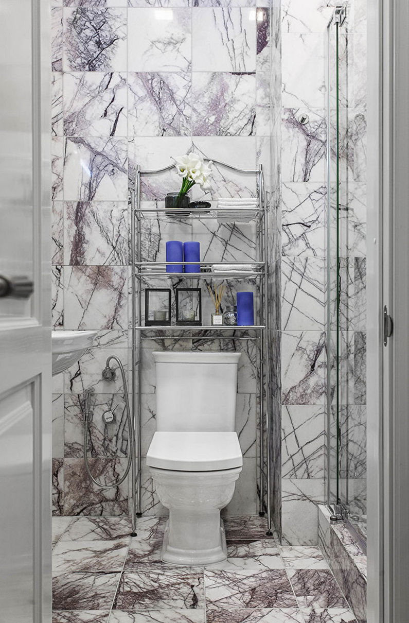 Interior design of a small toilet - photo