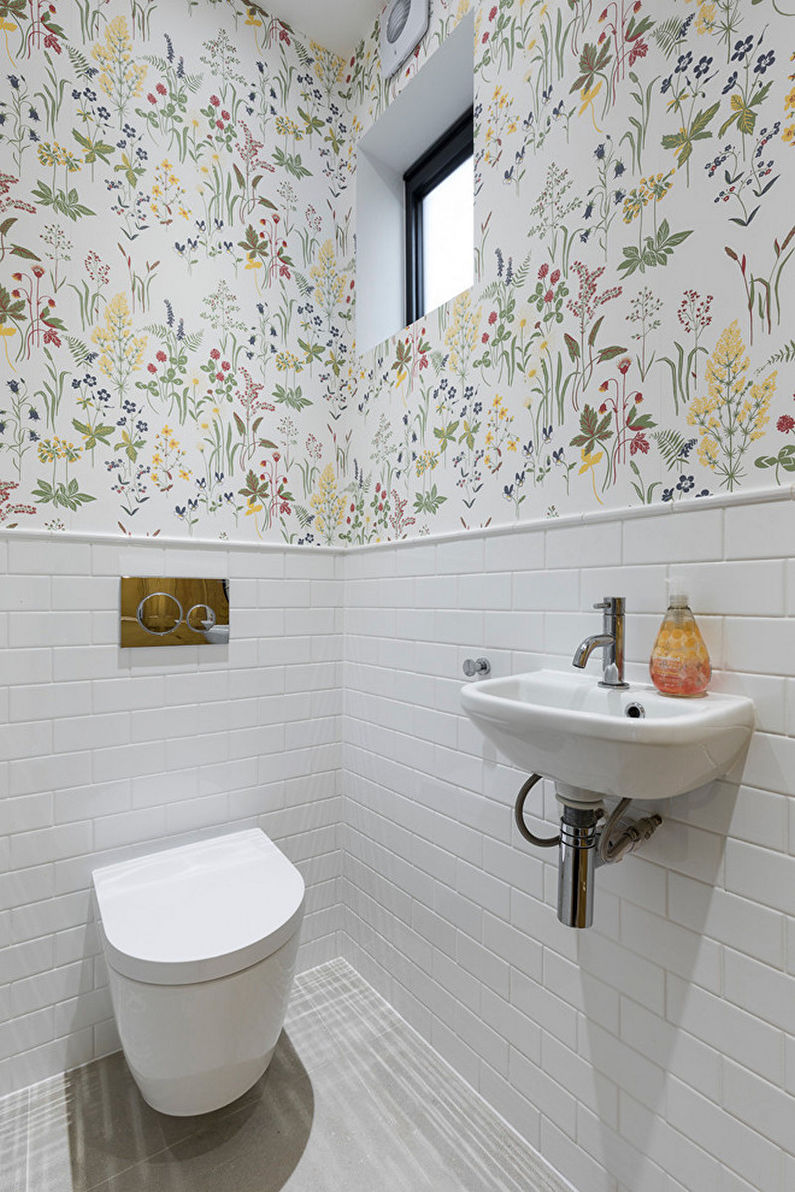 Aménagement intérieur d'une petite toilette - photo