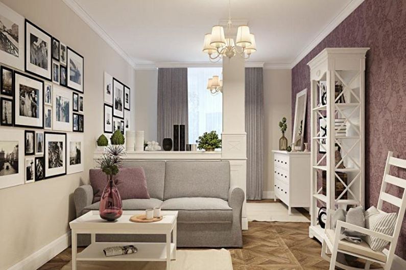 Mały apartament w stylu Prowansji - architektura wnętrz