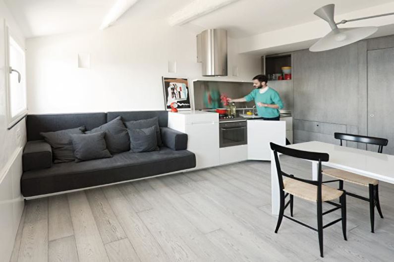 Interieur van een klein appartement - foto