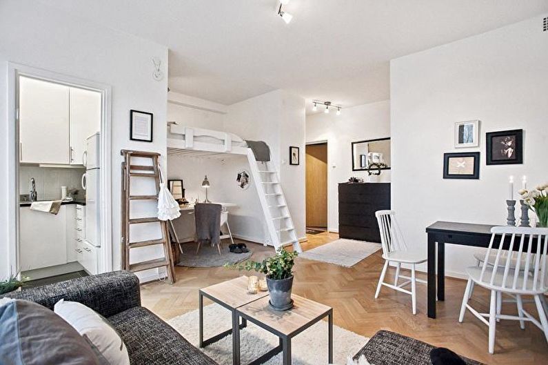 Interieur van een klein appartement - foto