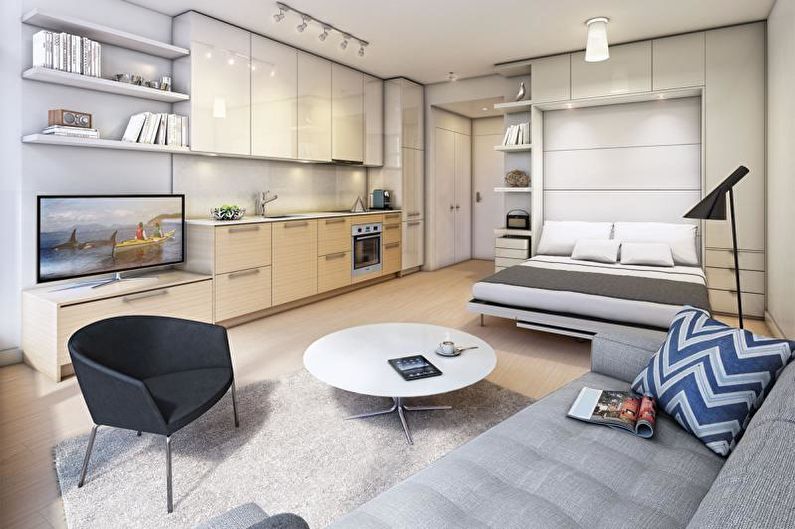 Diseño interior de un pequeño apartamento - foto